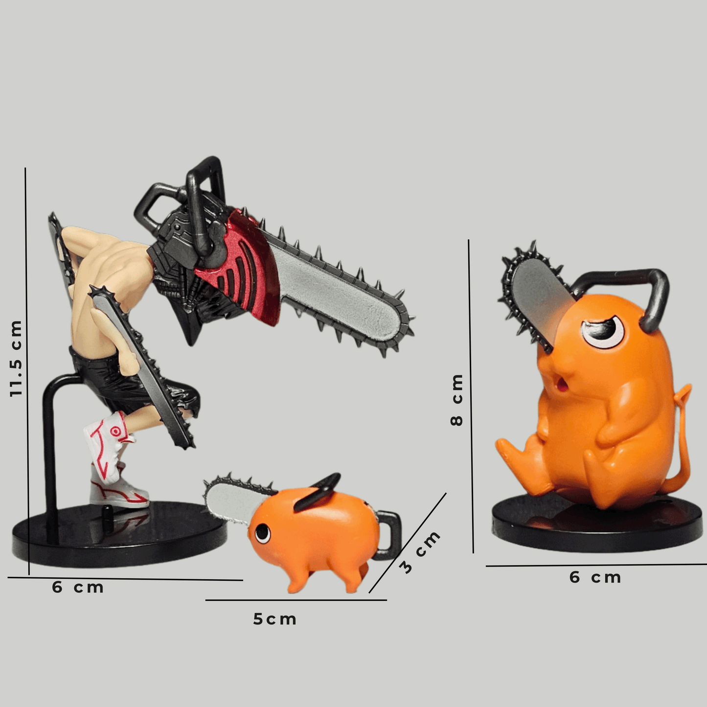 Chainsaw Warrior Anime Figure Set of 3