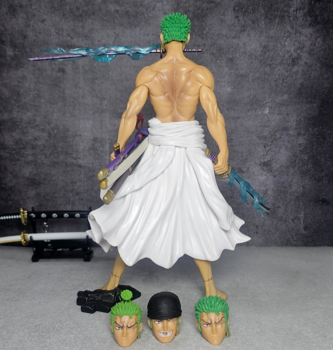 Swordmaster Figure with 4 Heads & 3 Swords(26 Cm)