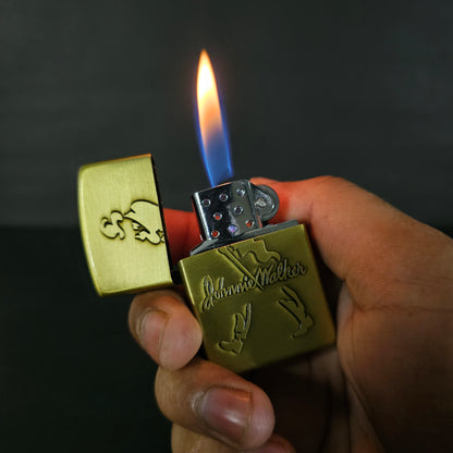 Johnny Walker Golden Butane Gas Lighter - Premium Design & Superior Flame