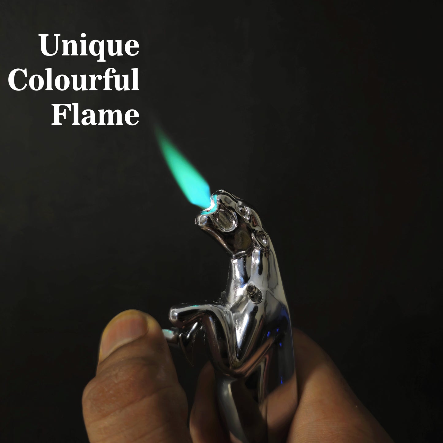 Jaguar Shape Metallic Lighter - Sleek and Powerful Flame