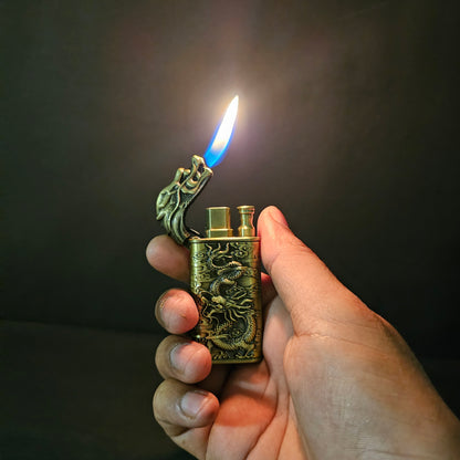 Demon in Machine Dual Flame Metal Lighter - Bold and Powerful Design