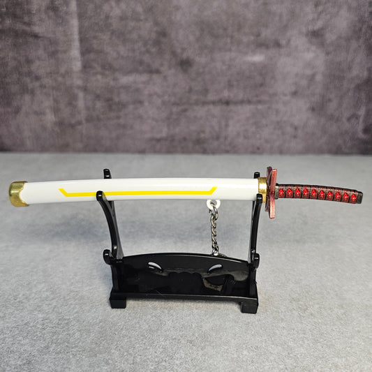 Katana Keychain (Yellow Line)