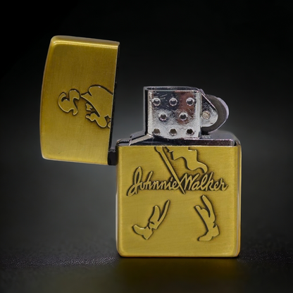 Johnny Walker Golden Butane Gas Lighter - Premium Design & Superior Flame