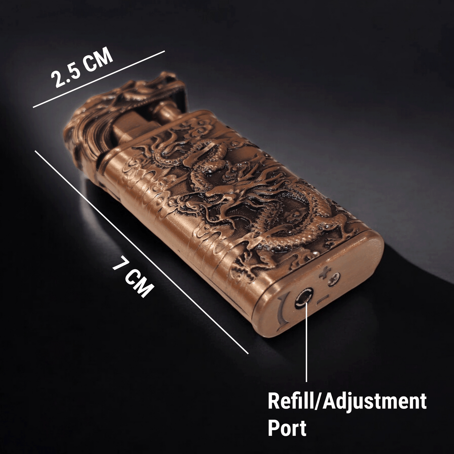 Demon in Machine Dual Flame Metal Lighter - Bold and Powerful Design