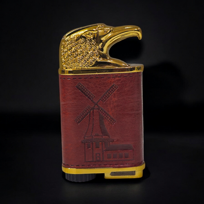 Old School Leather Jet Flame Lighter