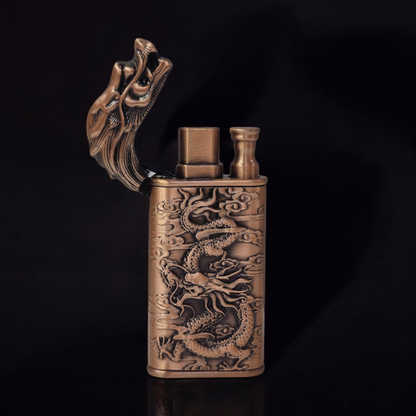 Demon in Machine Dual Flame Metal Lighter - Bold and Powerful Design