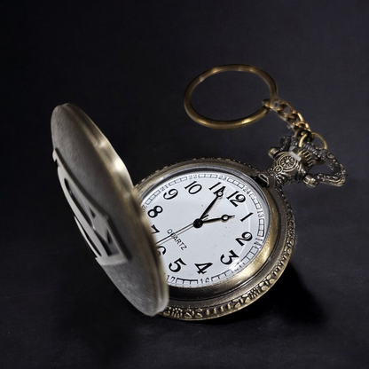 Superman Engraved Pocket Watch - Iconic and Heroic Timepiece