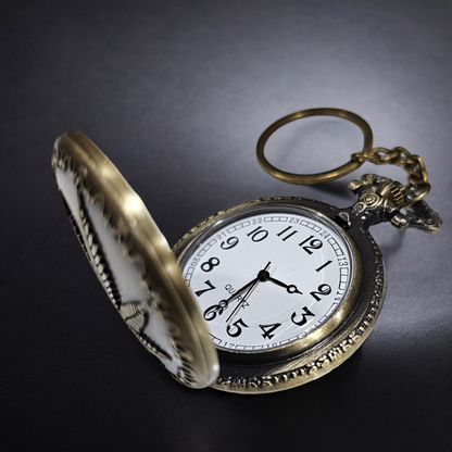 Weed Leaf Engraved Pocket Watch - Unique and Stylish Timepiece